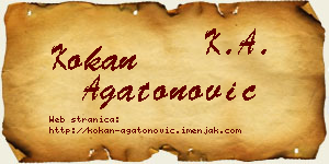 Kokan Agatonović vizit kartica